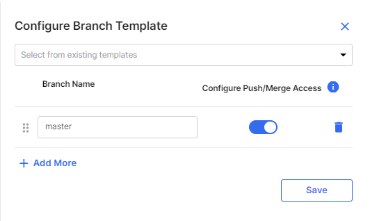 Configure Branch Template